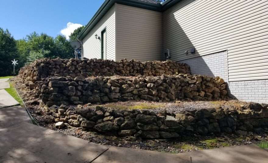 failing retaining wall in ham lake mn