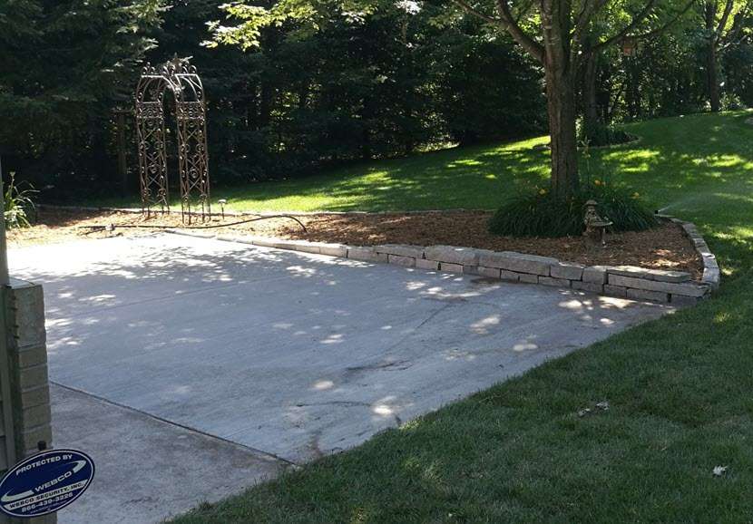 Chilton stone garden wall project in Andover MN